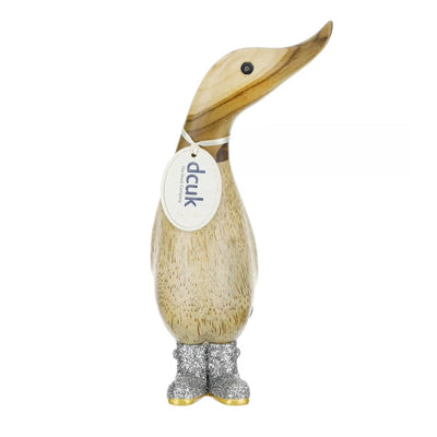 DCUK Ornaments Silver Disco Wooden Ducklings - Choice of Colour