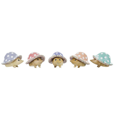 DCUK Ornaments Wooden Toadstool Hedgehogs - Choice of Colour