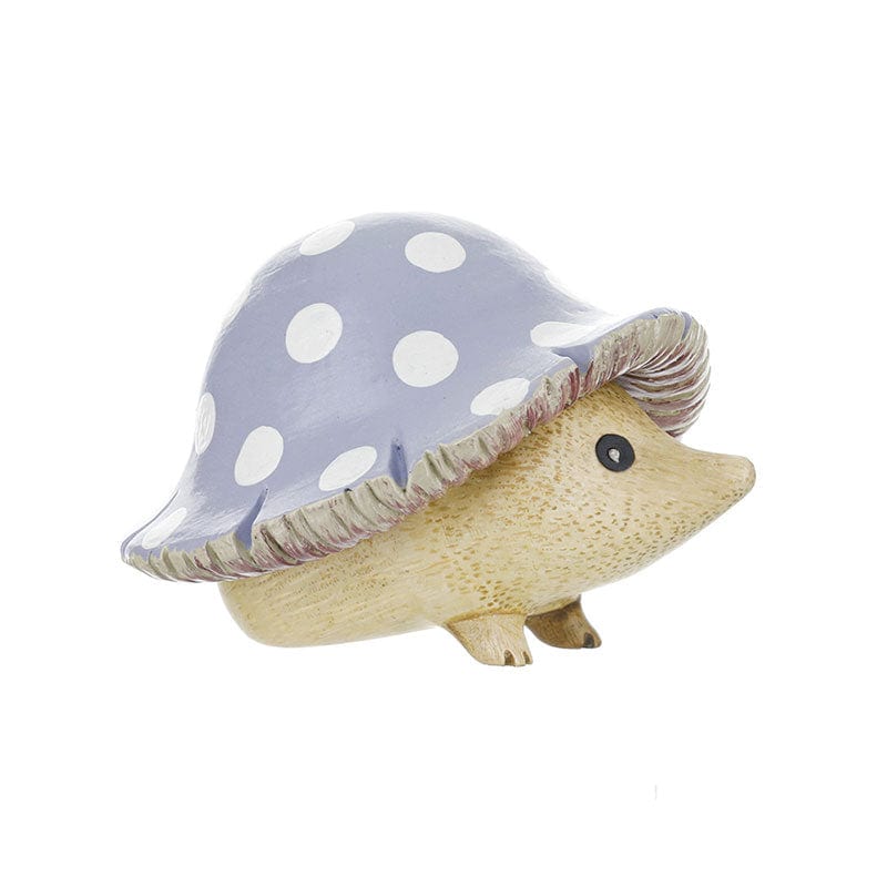 DCUK Ornaments Grey Wooden Toadstool Hedgehogs - Choice of Colour