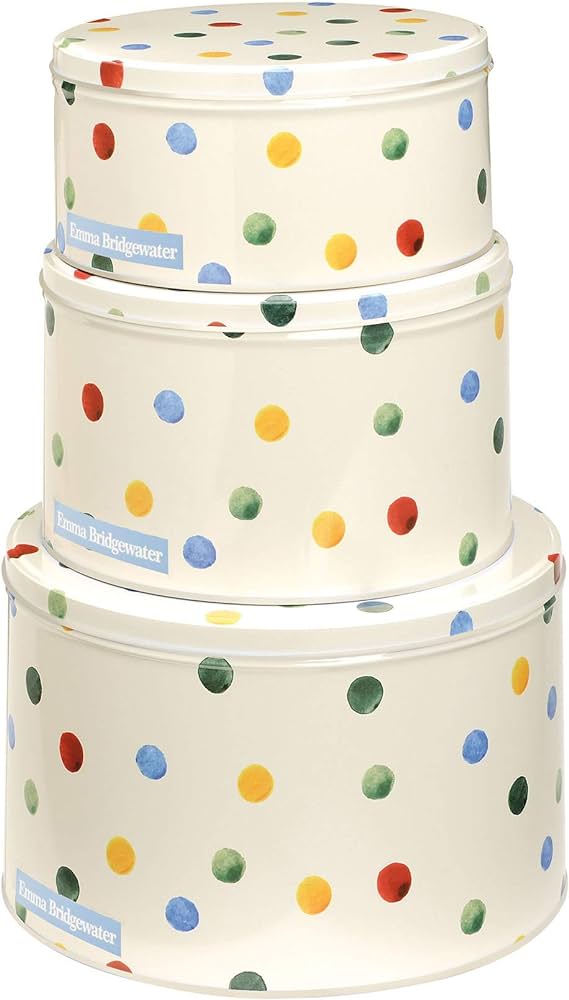 Emma Bridgewater Cake Tins Set of 3 Polka Dot Cake Tins