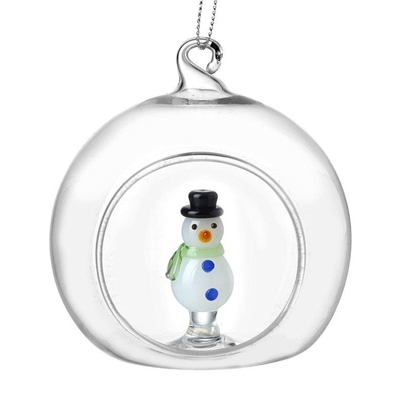 Heaven Sends Christmas Christmas Decorations Glass Dome With Snowman Christmas Tree Decoration