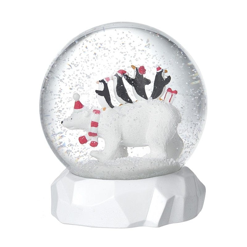 Heaven Sends Christmas Snow Globes Polar Bear on Penguins Christmas Snow Globe Decoration