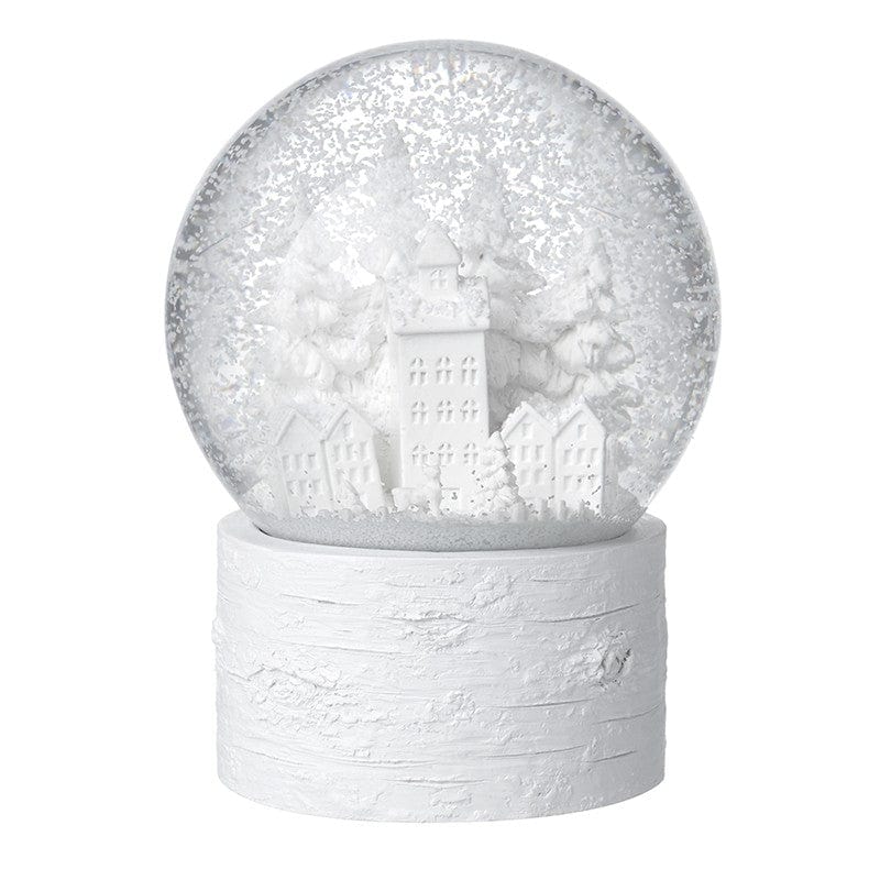 Heaven Sends Christmas Snow Globes White Town Scene Christmas Snow Globe
