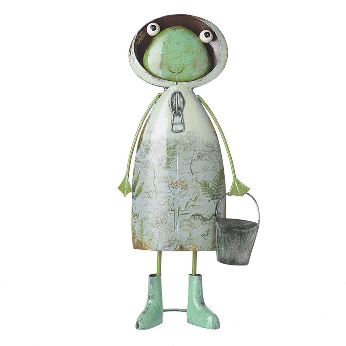 Heaven Sends Garden Accessories Metal Frog with Bucket Ornament
