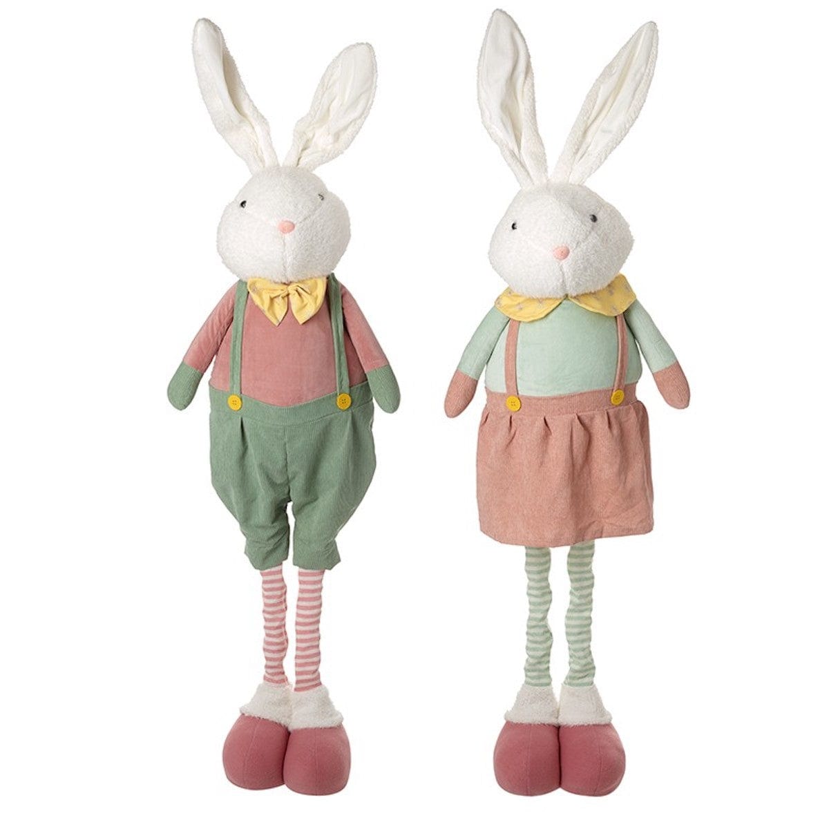 Heaven Sends Easter Decorations Mr and Mrs Easter Bunny with Extendable Legs Decorations