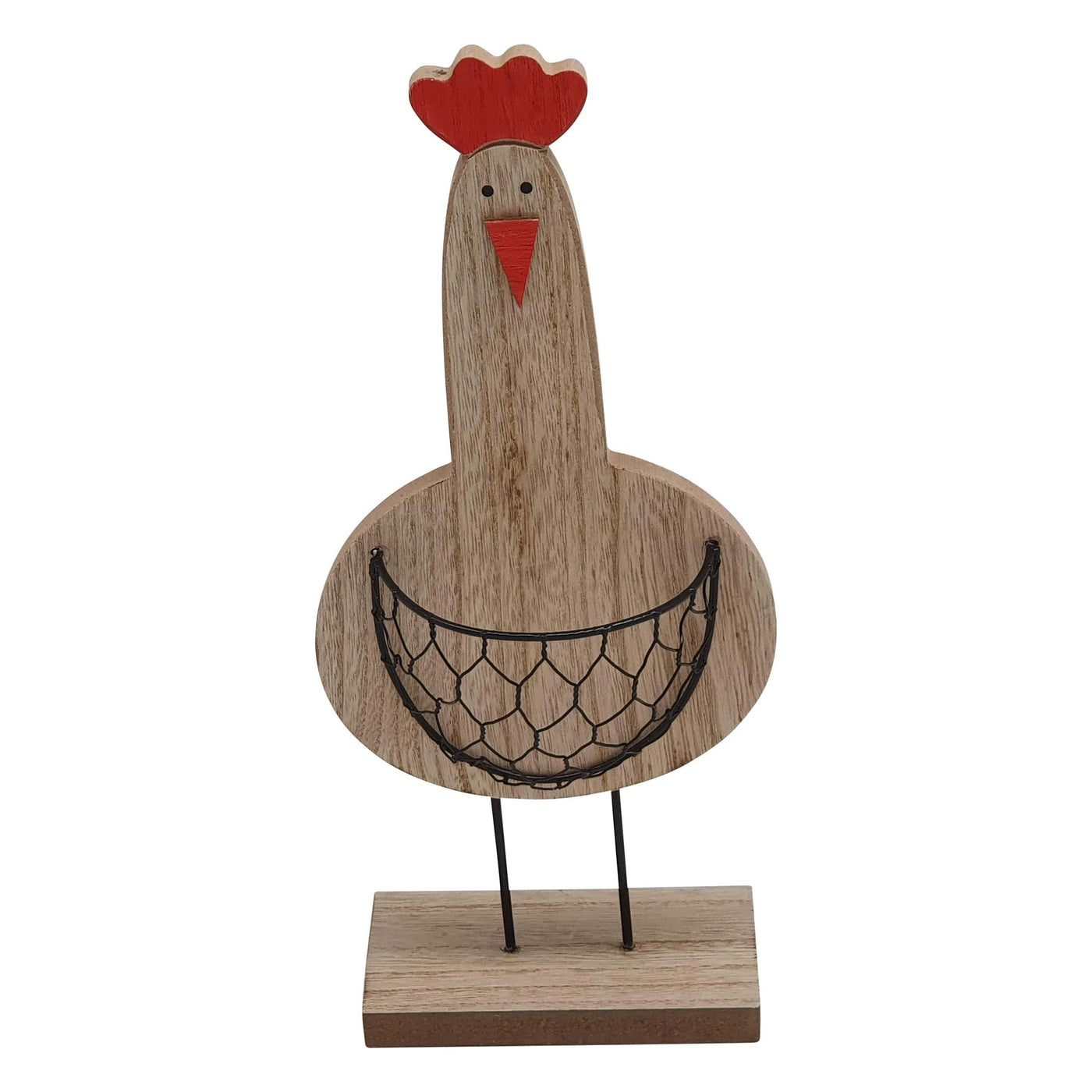 Heaven Sends Easter Decorations Wooden Hen with Cage Belly Easter Decoration