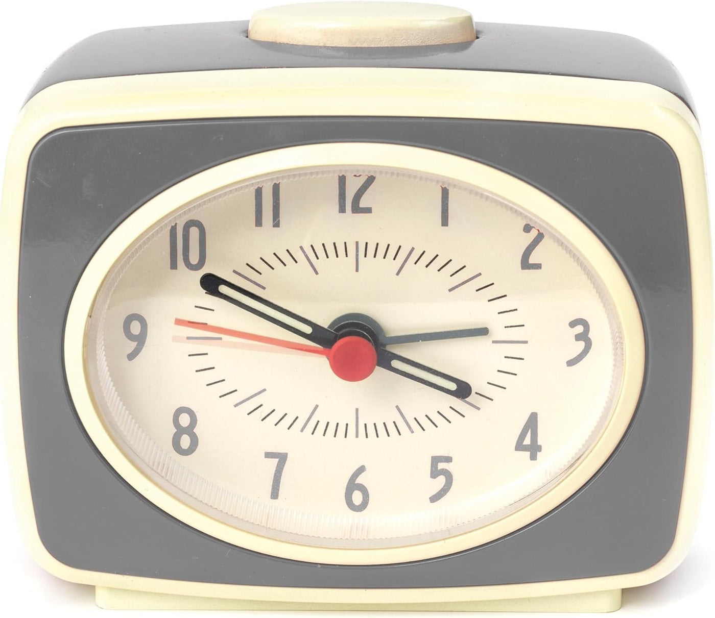 Kikkerland Clock Grey Classic Alarm Clock