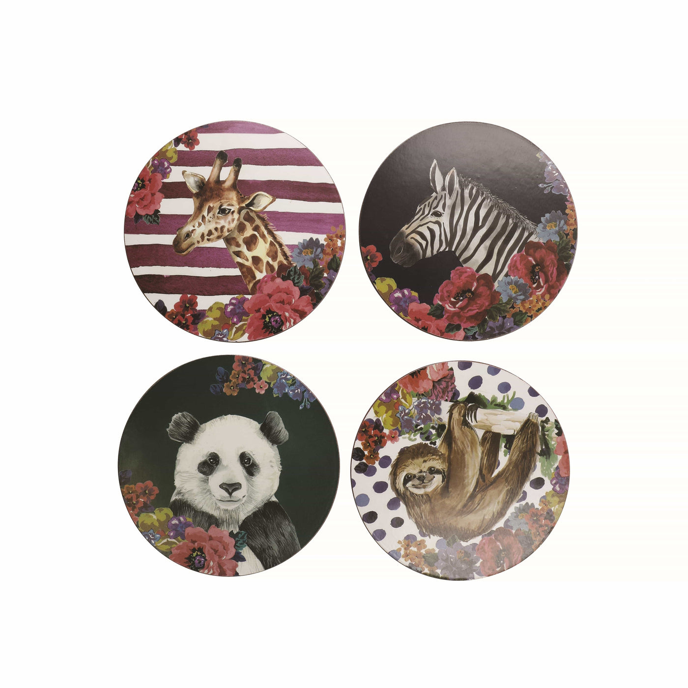 Kitchen Craft Coasters & Placemats Set of Four Jungle Animal Coasters