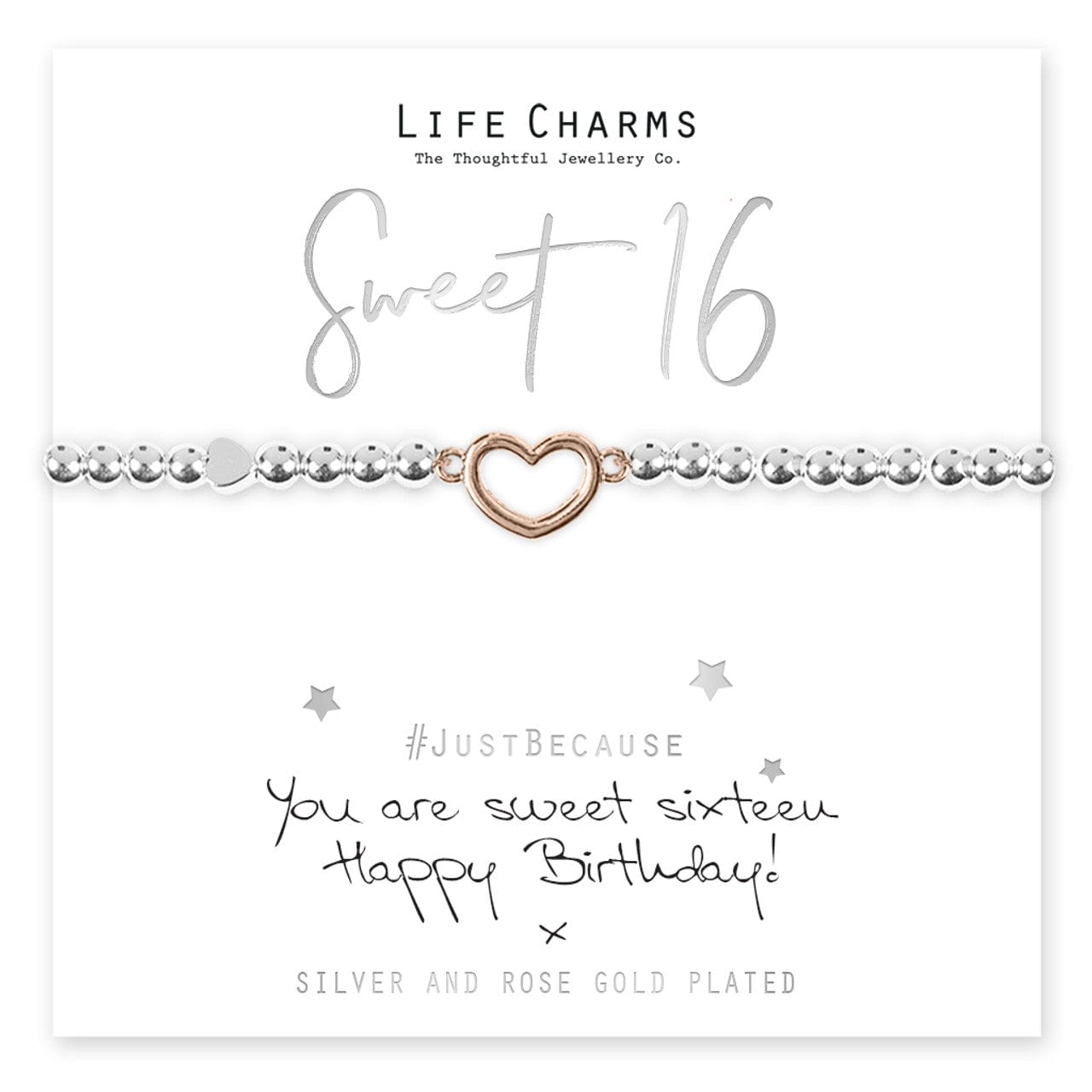Life Charms Novelty Gifts Sweet 16 Birthday Bracelet