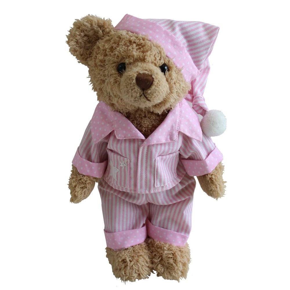Powell Craft Childrens Toys and Games Pink Striped Pyjama Teddy Bear