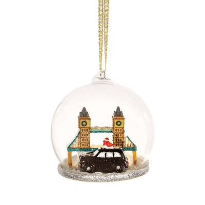 Sass & Belle Christmas Christmas Decorations London Taxi Ride Dome Christmas Tree Decoration