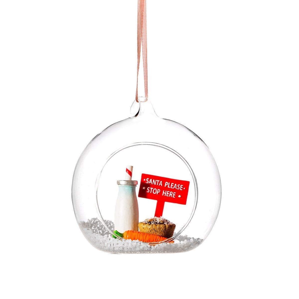 Sass & Belle Christmas Christmas Decorations Santa Please Stop Here Christmas Tree Bauble