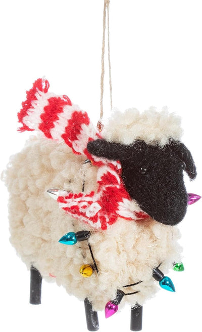 Sass & Belle Christmas Christmas Decorations Wooly Sheep with Fairy Lights Christmas Decoration