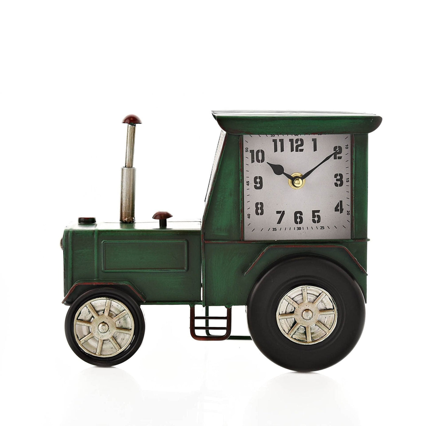 Widdop Gifts Clock Metal Green Tractor Mantel Clock