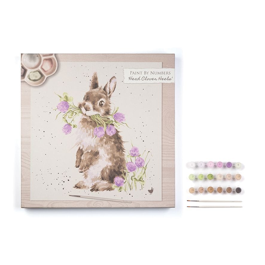 Wrendale Designs Novelty Gifts "Head Clover Heels" Rabbit Paint by Numbers