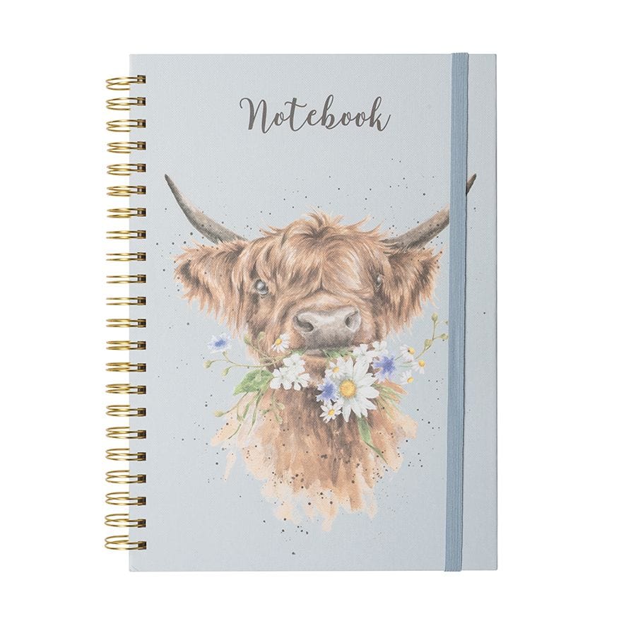 Wrendale Designs Stationery Highland Cow A4 Notebook