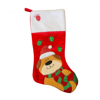 Gisela Graham Christmas Christmas Decorations Dog Design Felt Christmas Stocking