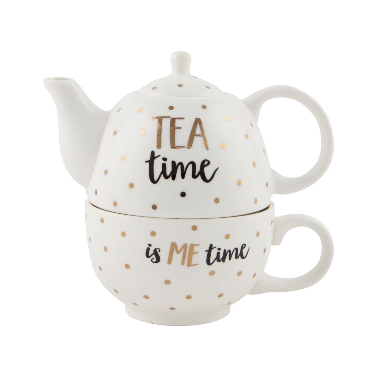 Sass & Belle Mugs & Drinkware Tea Time is Me Time Spotty Teapot and Cup Set