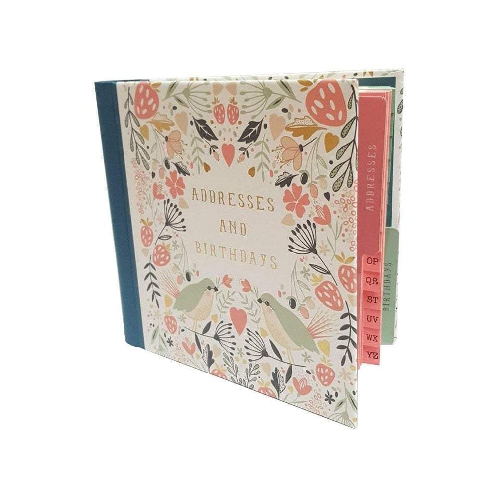The Artfile Stationary Notebooks Floral Birds Address and Birthday Book