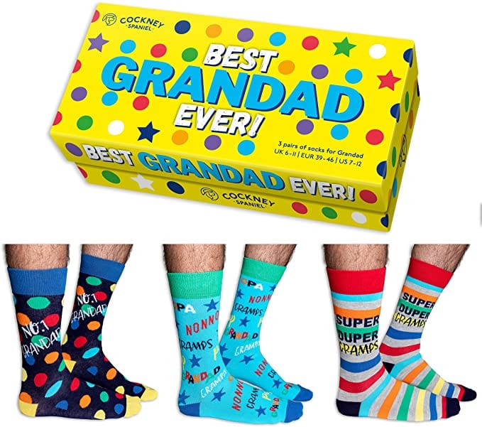 United Odd Socks Socks Cockney Spaniel Best Grandad Ever Socks