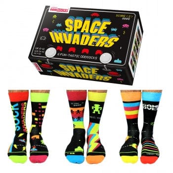 United Odd Socks Socks Space Invaders Men's Oddsocks