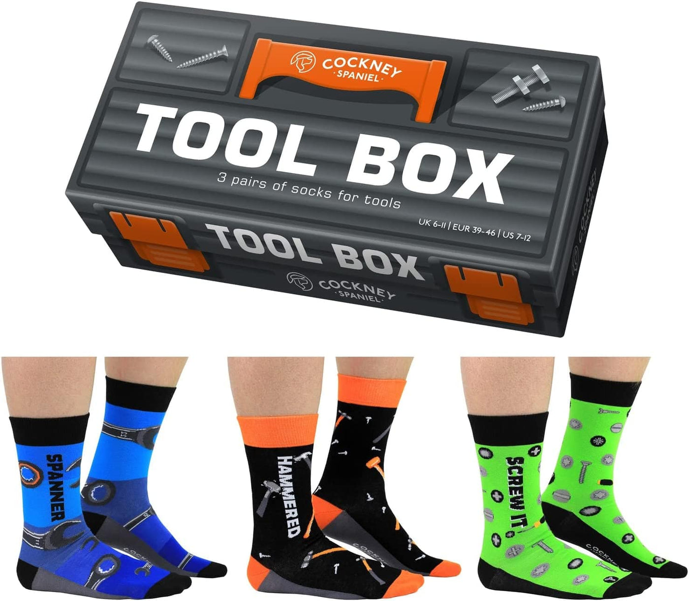 United Odd Socks Socks Tool Box Mens Novelty Socks