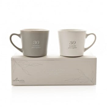 Widdop Gifts Mugs & Drinkware 30th Wedding Anniversary Set of 2 Gift Boxed Mugs