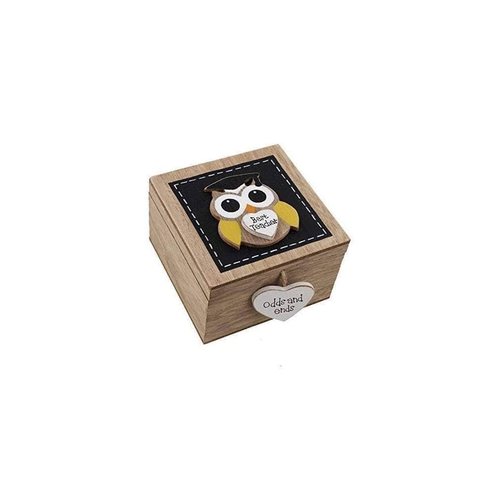 Widdop Gifts Trinket & keepsake Boxes 'Best Teacher' Owl Trinket Box
