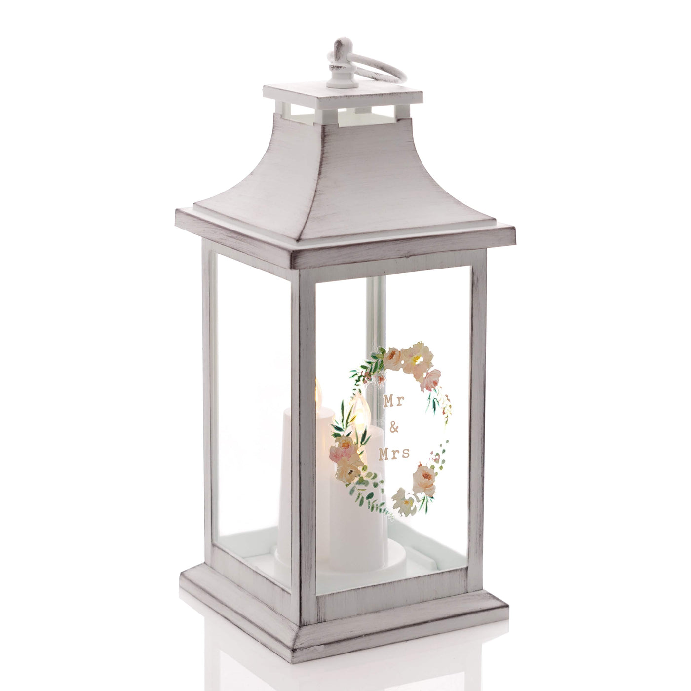 Widdop Gifts Candles & Diffusers Floral Mr and Mrs Wedding Lantern Decoration