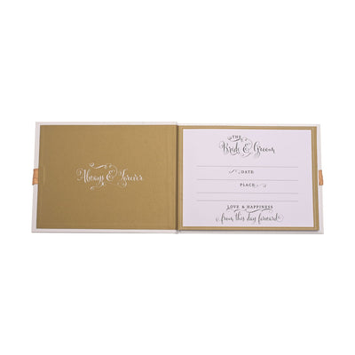 Widdop Gifts Guest Books Gold Foiled Wedding Guest Book