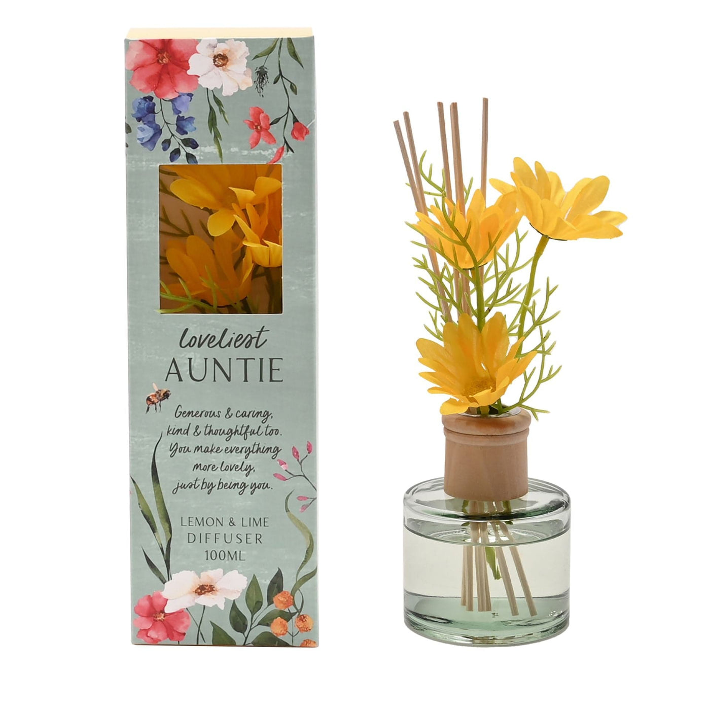 Widdop Gifts Candles Loveliest Auntie Floral Reed Diffuser