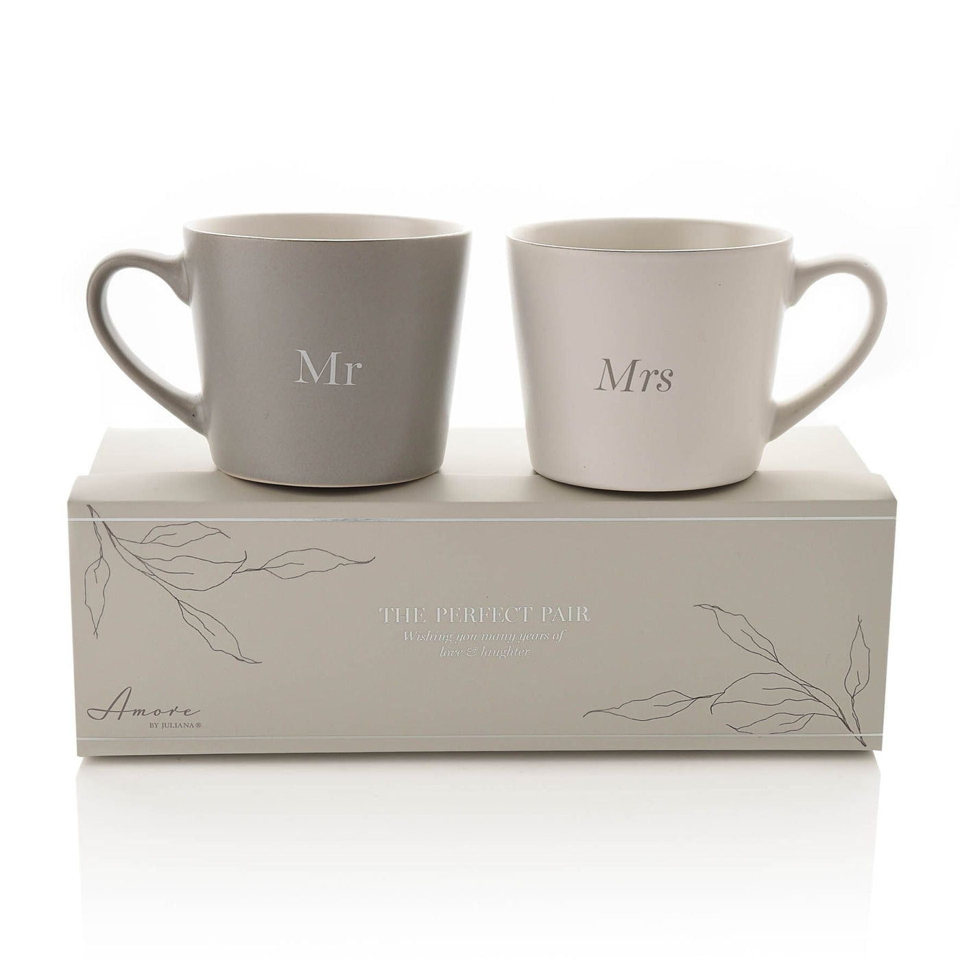 Widdop Gifts Mugs & Drinkware Mr and Mrs Set of 2 Gift Boxed Mugs