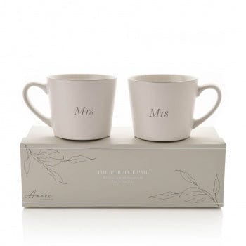 Widdop Gifts Mugs & Drinkware Mrs and Mrs Set of 2 Gift Boxed Mugs