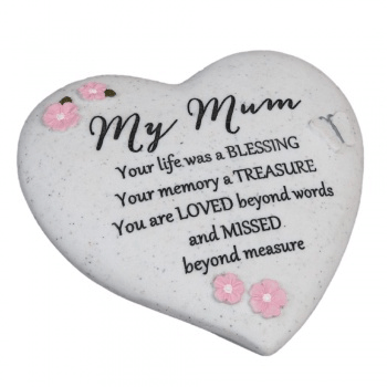 Widdop Gifts Wall Signs & Plaques My Mum - Graveside heart