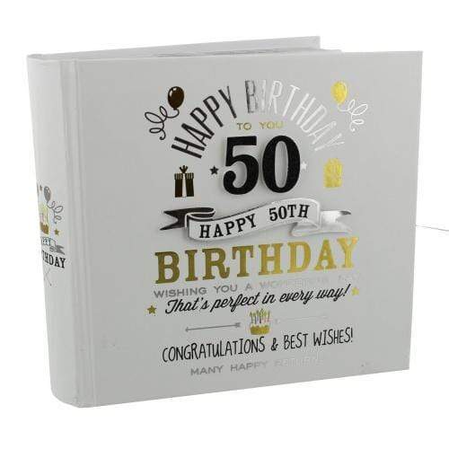 Widdop Gifts Photo Frames & Albums Signography 50th Birthday Photo Album