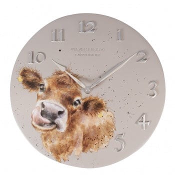 Wrendale Designs Clock Luxury Illustrated Cow Wall Clock