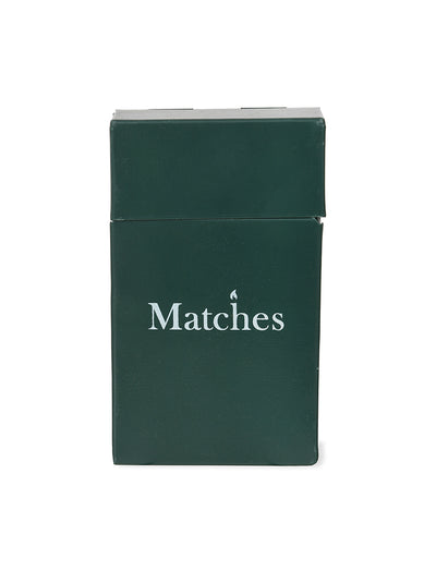 Forest Green Steel Match Box Holder