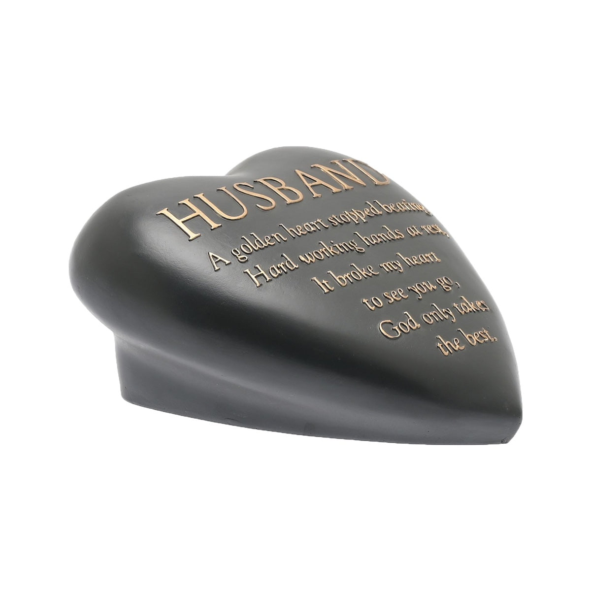 Husband Heart Shaped Graveside Plaque