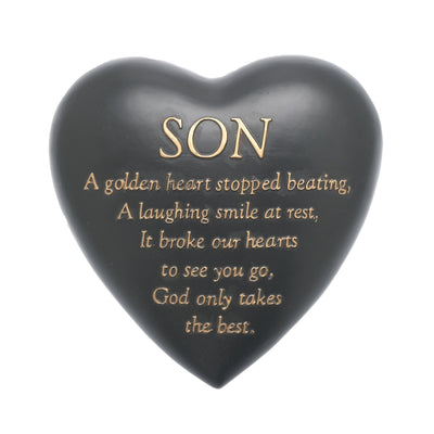 Son Heart Shaped Graveside Plaque