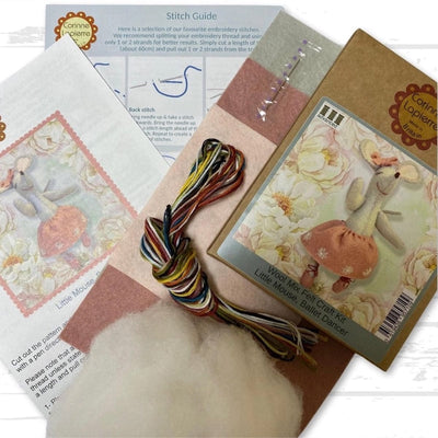 Corinne Lapierre Craft Sets Wool Mix Felt Craft Kit Little Mouse, Ballet Dancer