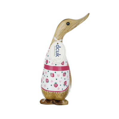 DCUK Ornaments Strawberry Baker Design Wooden Ducklings - Choice of Design