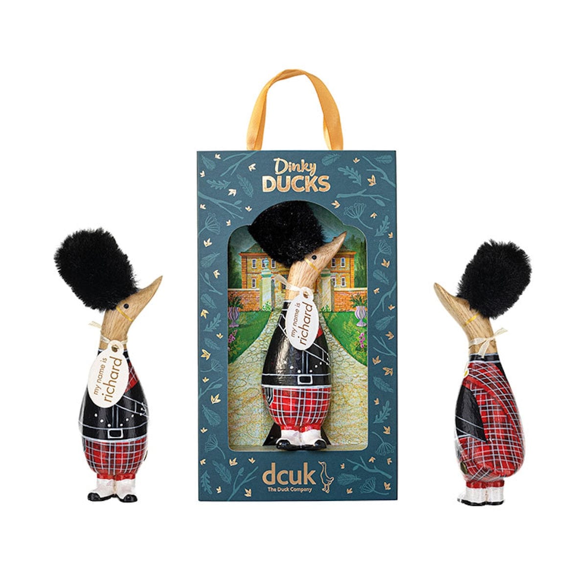 DCUK Ornaments Dinky Scottish Guard Natural Wooden Duck