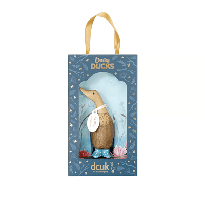 DCUK Ornaments Blue Dinky Spotty Welly Ducks - Choice of Colour