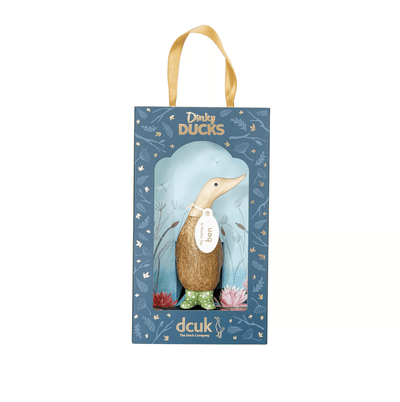 DCUK Ornaments Green Dinky Spotty Welly Ducks - Choice of Colour