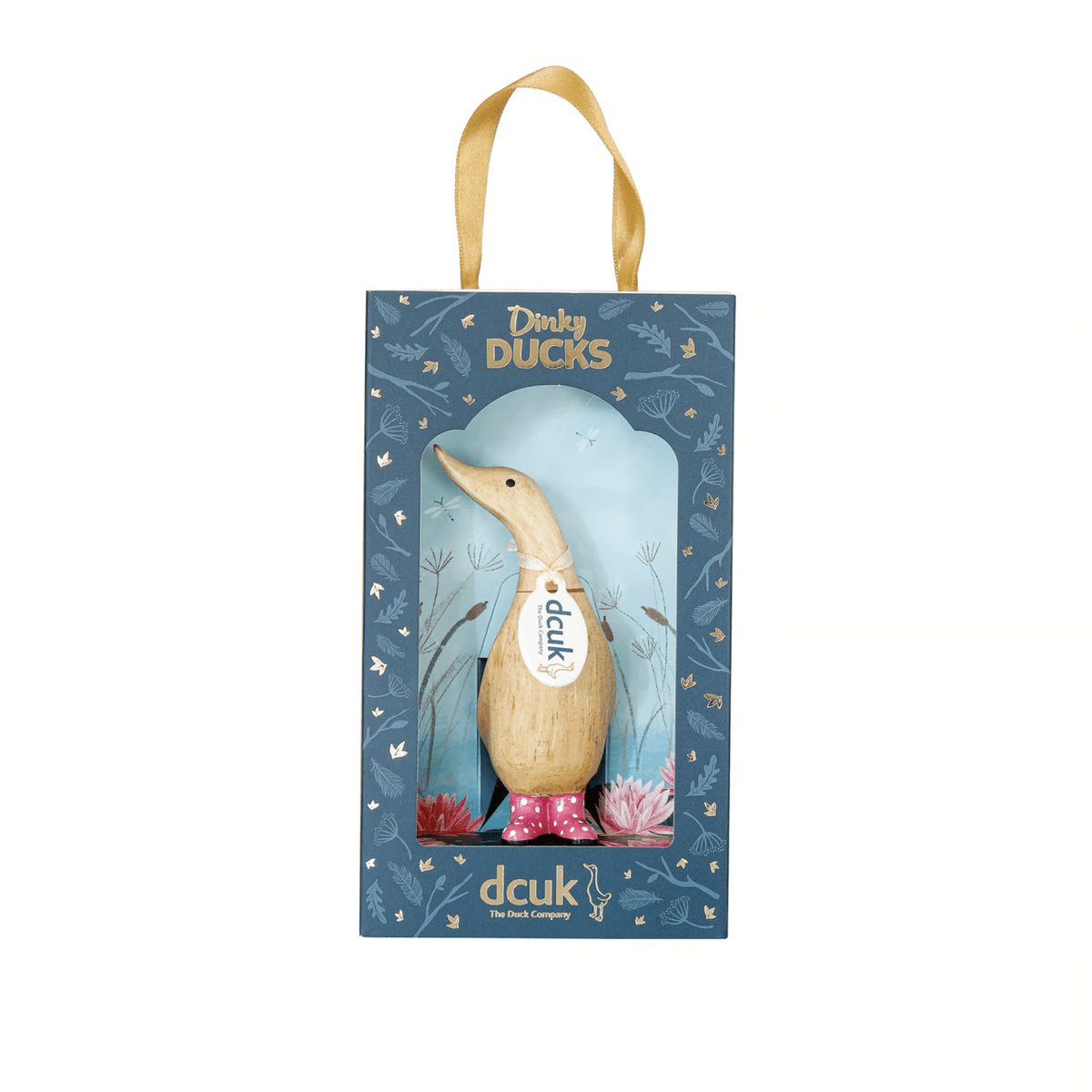 DCUK Ornaments Pink Dinky Spotty Welly Ducks - Choice of Colour