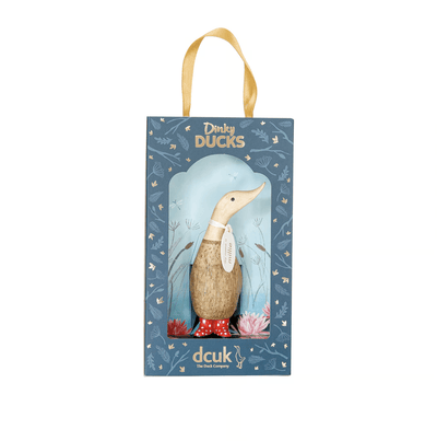 DCUK Ornaments Red Dinky Spotty Welly Ducks - Choice of Colour