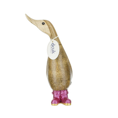 DCUK Ornaments Pink Disco Wooden Ducklings - Choice of Colour
