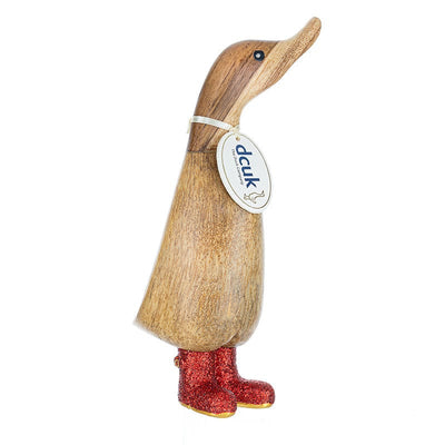 DCUK Ornaments Red Disco Wooden Ducklings - Choice of Colour