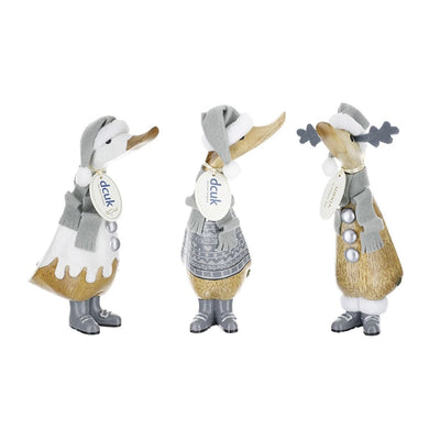 DCUK Ornaments Grey Alpine Wooden Christmas Ducklings - Choice of Design