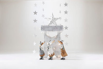 DCUK Ornaments Grey Alpine Wooden Christmas Ducklings - Choice of Design